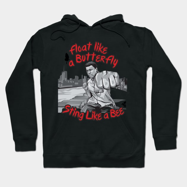 Mohammad Ali - Float like a butterfly, sting like a bee Hoodie by Sport Siberia